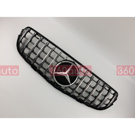 Решетка радиатора на Mercedes GLS-class X166 2015-2019 GT черная с хромом MB-X166171
