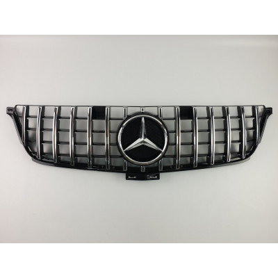 Решетка радиатора на Mercedes ML-class W166 2011-2015 GT чорная с хромом Restal MB-W166121