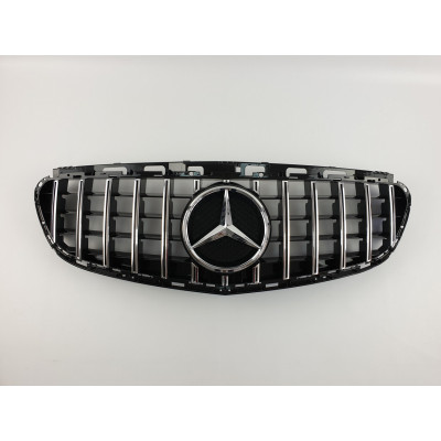Решетка радиатора на Mercedes E-class W212 2013-2016 GT черная с хромом MB-W212154