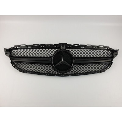 Решетка радиатора на Mercedes C-class W205 2014-2018 AMG черная MB-W205176