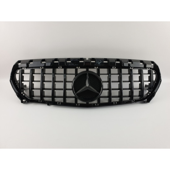 Решетка радиатора на Mercedes CLA-class W117 2013-2017 GT черная MB-W117155