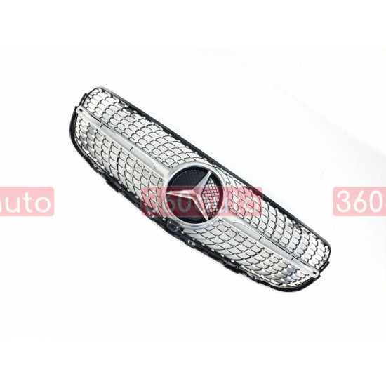 Решетка радиатора на Mercedes GLC-class X253, C253 2015-2019 Diamond серая MB-X253153