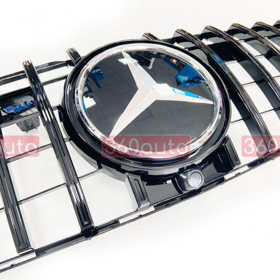 Решетка радиатора на Mercedes GLS-class X166 2015-2019 GT черная