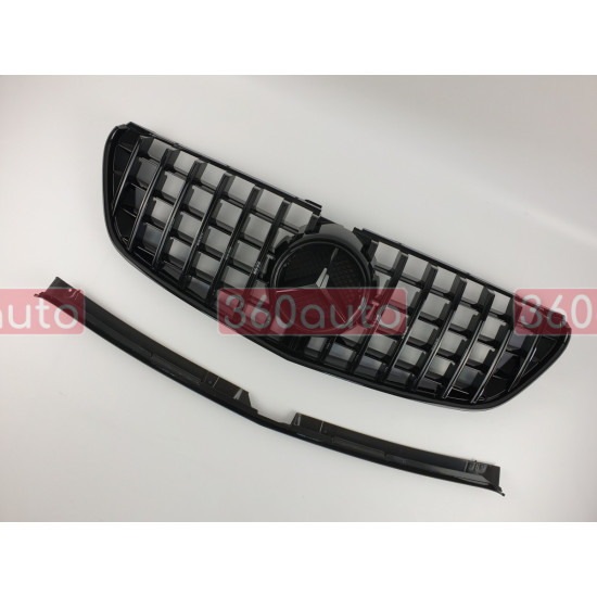 Решетка радиатора на Mercedes Vito W447 2014-2019 GT черная MB-W447154