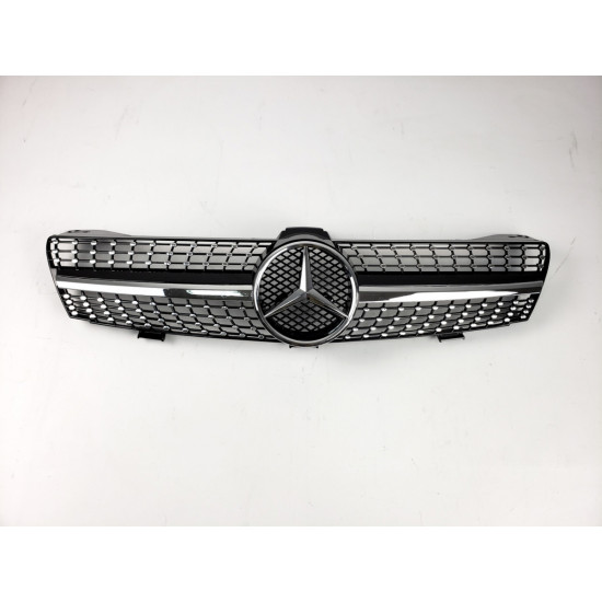 Решетка радиатора на Mercedes CLS-class W219 2004-2008 Diamond черная MB-W219064