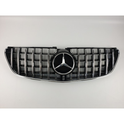 Решітка радіатора на Mercedes Vito W447 2014-2019 GT чорна з хромом MB-W447152