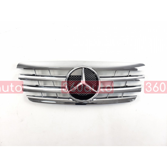 Решітка радіатора на Mercedes E-class W210 2000-2002 CL хром MB-W210013