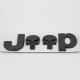 Автологотип шильдик эмблема надпись Jeep Punisher череп черный металл 135х45 мм