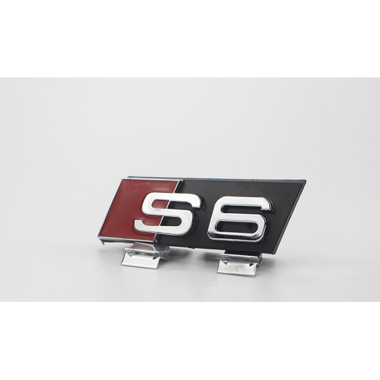 Автологотип шильдик емблема напис Audi S6 в решітку радіатора хром Emblems170766