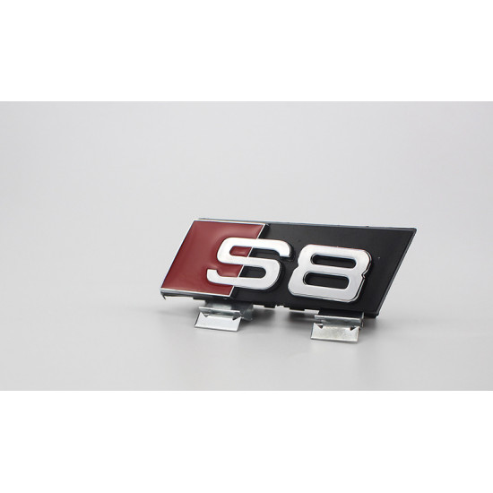 Автологотип шильдик эмблема надпись Audi S8 в решетку радиатора хром Emblems 170768