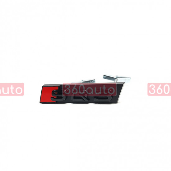 Автологотип шильдик емблема напис Audi SQ3 в решітку радіатора чорна Emblems170781