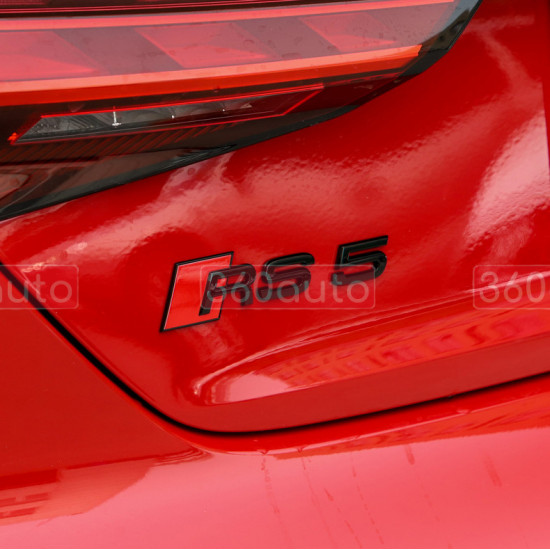 Автологотип шильдик емблема напис Audi RS5 Tuning Exclusive Black Edition на кришку багажника
