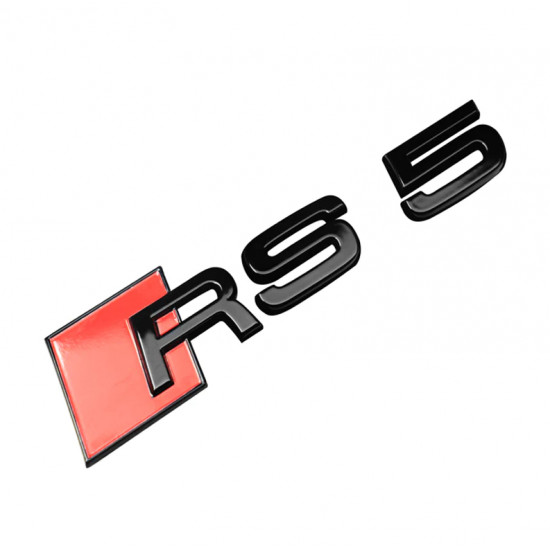 Автологотип шильдик емблема напис Audi RS5 Tuning Exclusive Black Edition на кришку багажника