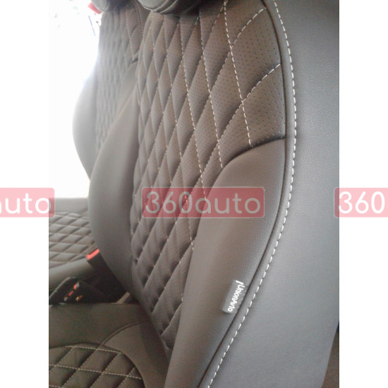 Оригінальні чохли з екошкіри на сидіння Fiat Linea 2007-2015 Пошиття під Замовлення