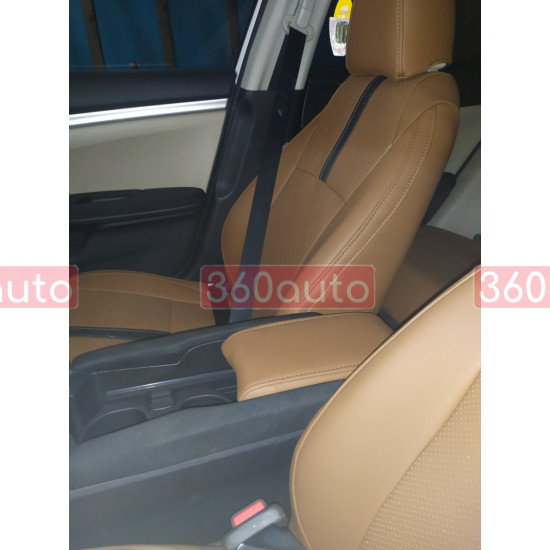Оригінальні чохли з екошкіри на сидіння Honda Civic 2017- Пошиття під Замовлення