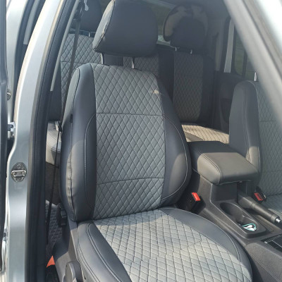 Оригінальні чохли з екошкіри на сидіння Volkswagen Amarok 2010-2019 Пошиття під Замовлення