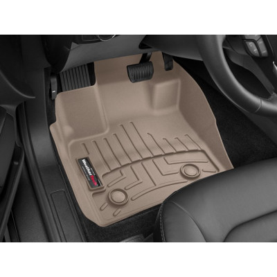 3D килимки для Nissan Sentra 2019- бежеві передні WeatherTech 4516031