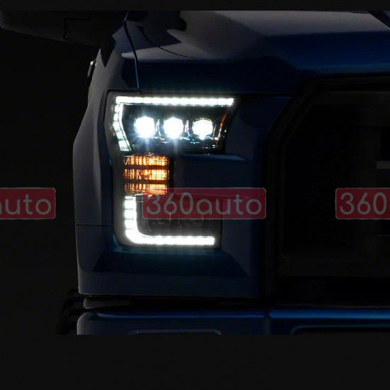 Альтернативна оптика передня на Ford F-150 Raptor 2014-2017 LED Nova series Alpha-Black AXHL-FF15-PPTS-LED-FLB-A-