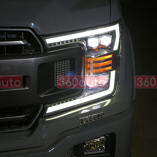 Альтернативная оптика передняя на Ford F-150 2018- Alpharex NOVA-Series LED Alpha-Black
