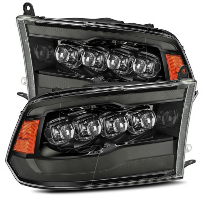 Альтернативна оптика передня на Dodge Ram 2009-2018 LED Nova series Alpha-Black AXHL-DR09-PPT-LED-FLB-A-G