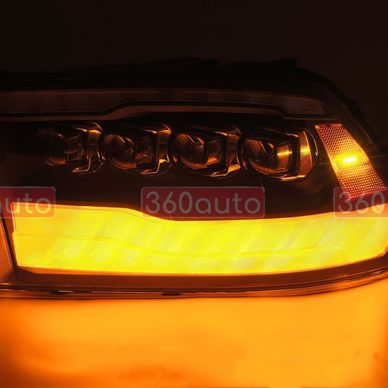 Альтернативна оптика передня на Dodge Ram 2009-2018 LED Nova series Alpha-Black AXHL-DR09-PPT-LED-FLB-A-G