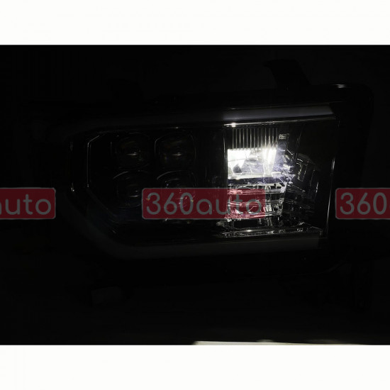 Альтернативна оптика передня на Toyota Sequoia, Tundra 2007-2013 LED Nova series Alpha-Black AXHL-TUN07-PPTS-LED-FLB-A