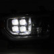 Альтернативная оптика передняя на Toyota Sequoia, Tundra 2007-2013 LED Nova series Alpha-Black AXHL-TUN07-PPTS-LED-FLB-A