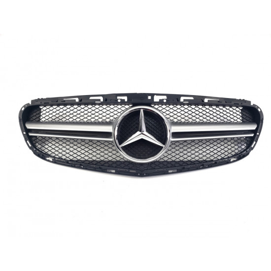 Решітка радіатора на Mercedes E-class W212 2013-2016 AMG сіра MB-W212157