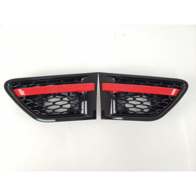 Жабры в крылья Range Rover Sport 2010-2013год full black&red bar