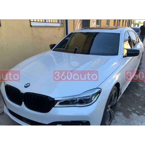 Накладки на зеркала BMW 3 G20, 5 G30, 6 G32, 7 G11, 8 G14 черные глянцевые в М стиле