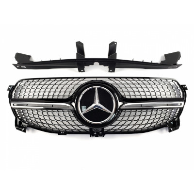 Решітка радіатора на Mercedes GLE-class W167 2019- Diamond чорна MB-NW167191
