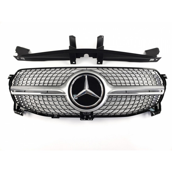 Решетка радиатора на Mercedes GLE-class W167 2019- Diamond серая MB-NW167192