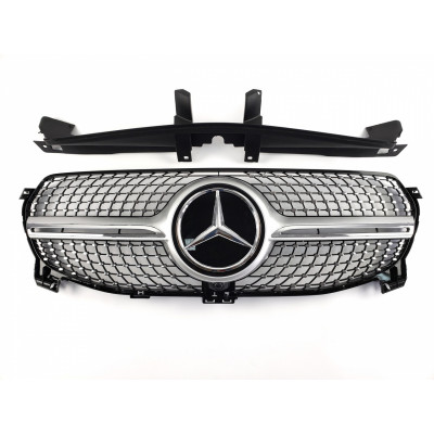 Решетка радиатора на Mercedes GLE-class W167 2019- Diamond серая Restal MB-NW167192