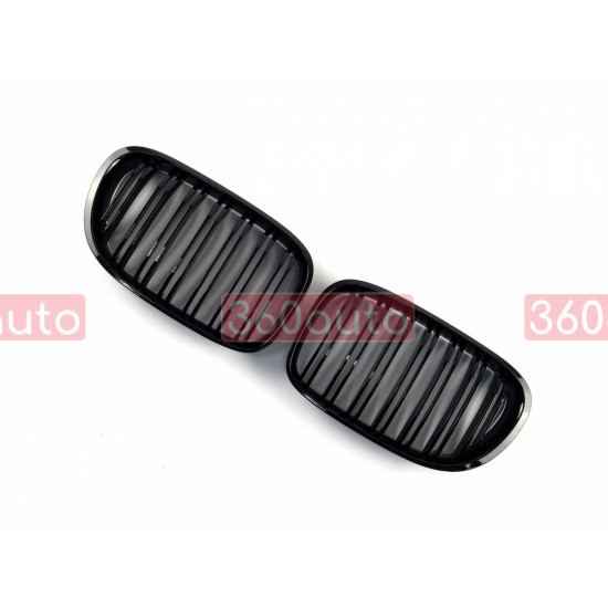 Решітка радіатора на BMW 7 F01, F02 2008-2015 чорний глянець 2bar BMW-F01090