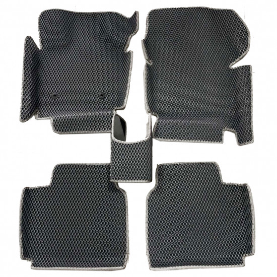 3D eva килимки з бортами для Ford Fusion 2016- сіра ева, сіра окантовка