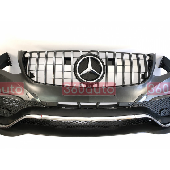 Передний бампер на Mercedes GLS-class X166 2015-2019 в стиле AMG MBGLSX166-632