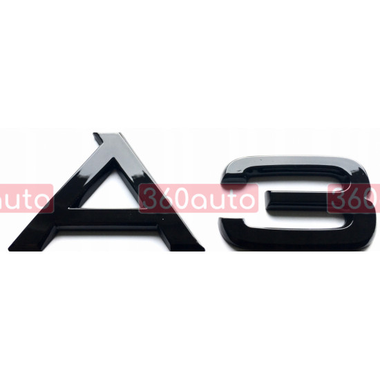 Автологотип шильдик емблема напис Audi A3 Tuning Exclusive Black Edition