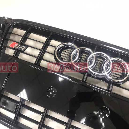 Решітка радіатора на Audi A4 B8 2007-2011 стиль S4 чорна A4-S104-360