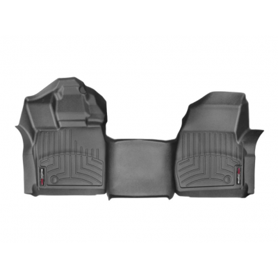 3D килимки для Ford F-150 2015- Regular cab вініл чорні передні суцільний WeatherTech 446981V