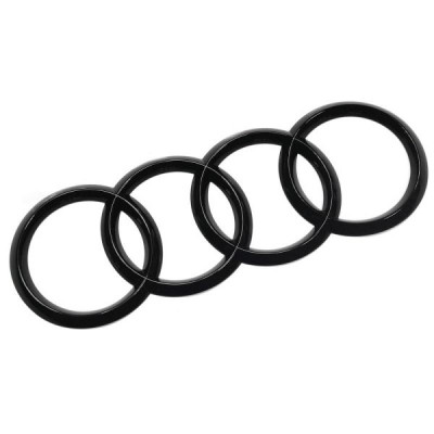 Автологотип емблема чорні кільця Audi A4 B8 2008-2012 Black Edition на кришку багажника 360auto-135398