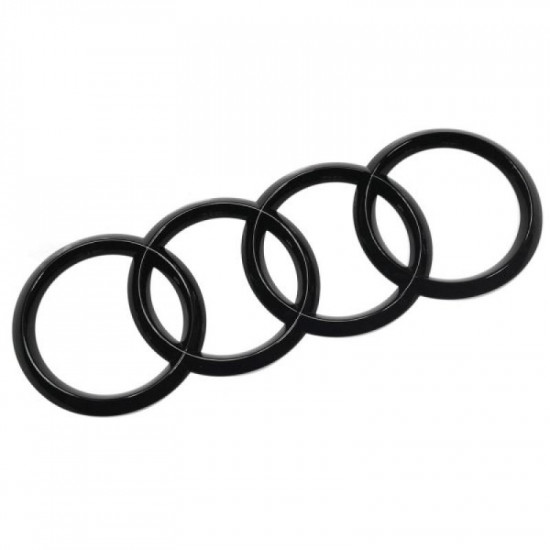Автологотип емблема чорні кільця Audi A4 B8 2008-2015 Black Edition на кришку багажника