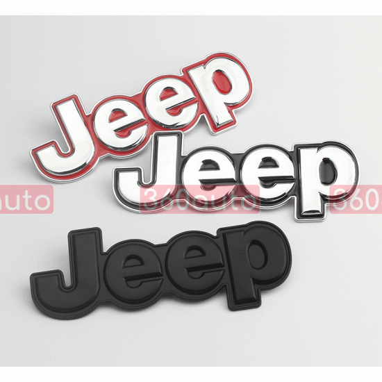 Автологотип шильдик емблема напис Jeep Renegade, Cherokee метал хром 155х50мм