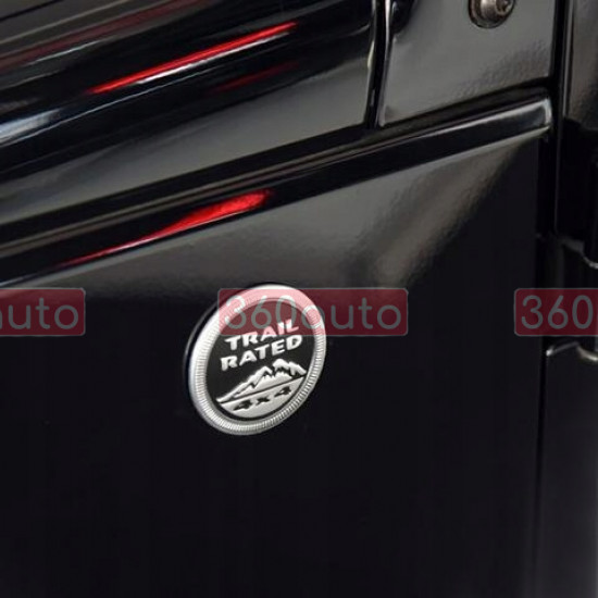 Автологотип шильдик эмблема Jeep Snow Mountain Trail Rated black chrom Emblems 163225