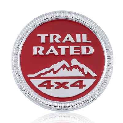 Автологотип шильдик емблема напис Jeep Snow Mountain Trail Rated red
