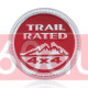 Автологотип шильдик эмблема Jeep Snow Mountain Trail Rated red