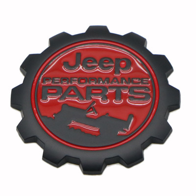 Автологотип шильдик эмблема Jeep Performance Parts black red