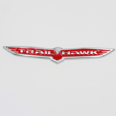 Автологотип шильдик эмблема Jeep Trail Hawk red Emblems 163219