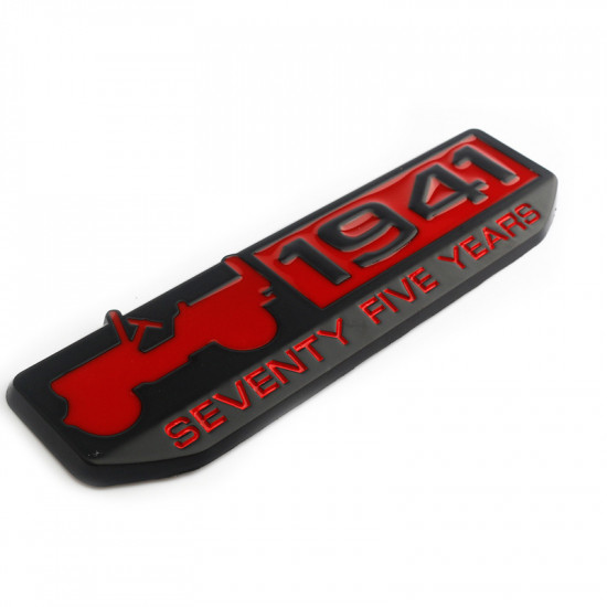 Автологотип шильдик емблема напис Jeep 4x4 75 Year red black Emblems163216