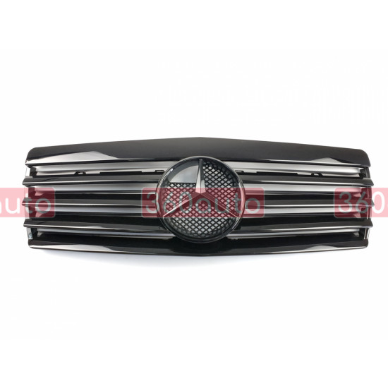 Решітка радіатора на Mercedes S-class W140 1991-1998 AMG чорний глянець MB-W140912