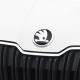 Автологотип емблема Skoda Octavia A7 2014 - на кришку багажника чорна з хромом